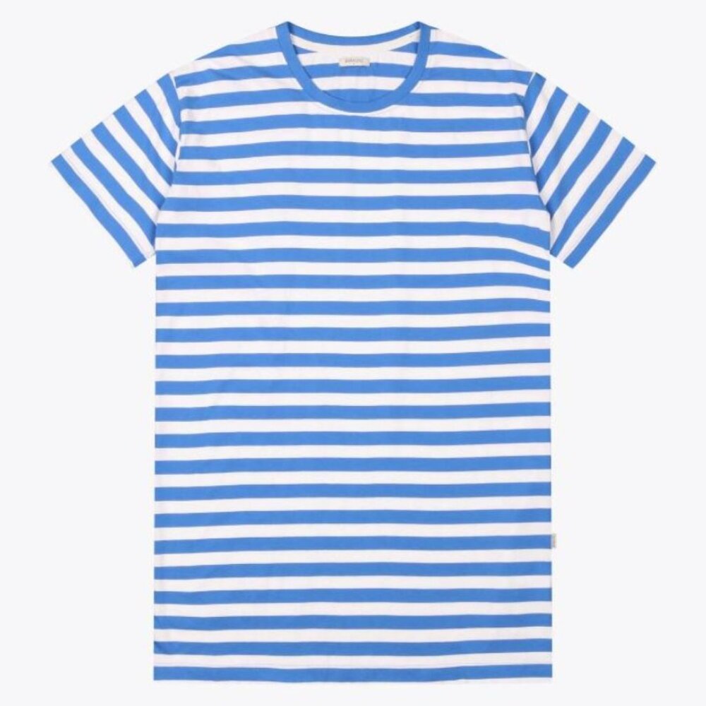BNWT Wemoto - Flux - Women's Blue/White Striped Organic Cotton T-Shirt Dress